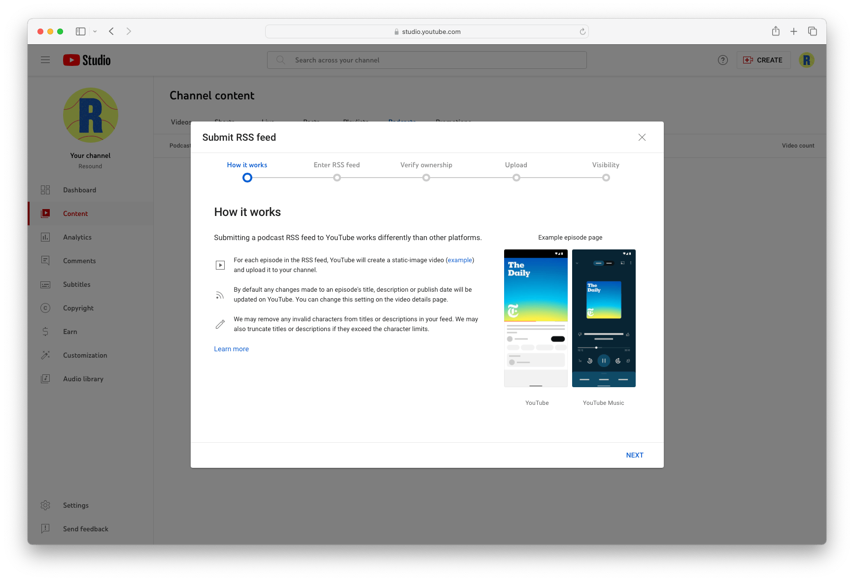 How To Post A Podcast On Youtube And Youtube Music Step By Step Resound How To Post A Podcast On Youtube And Youtube Music Step By Step Resound